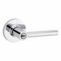 Safelock Reminy Lever Round Rose Push Button Entry Lock with RCAL Latch and RCS Strike Bright Chrome Finish SL6000RELRDT-26